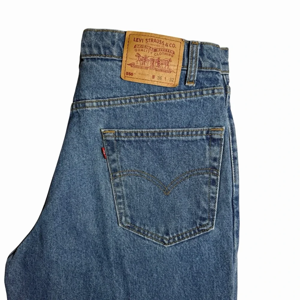 Vintage Levi's 550 Jeans Mens 36x32 Relaxed Fit Blue Denim 100% Cotton